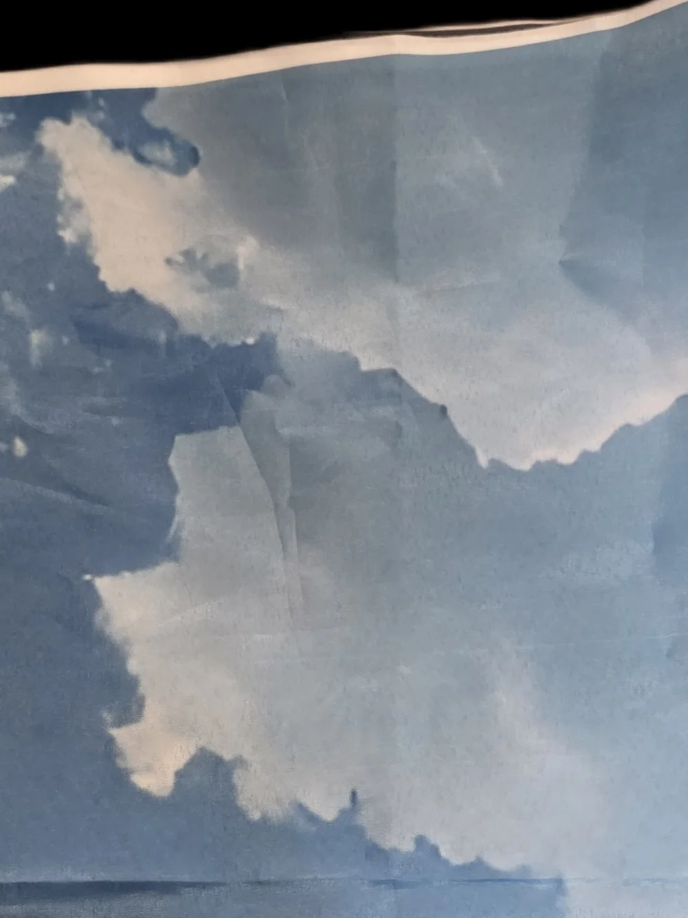Sky Cloud Wall Mural/ Tapestry - Blue Cloudscape 51x 59 In